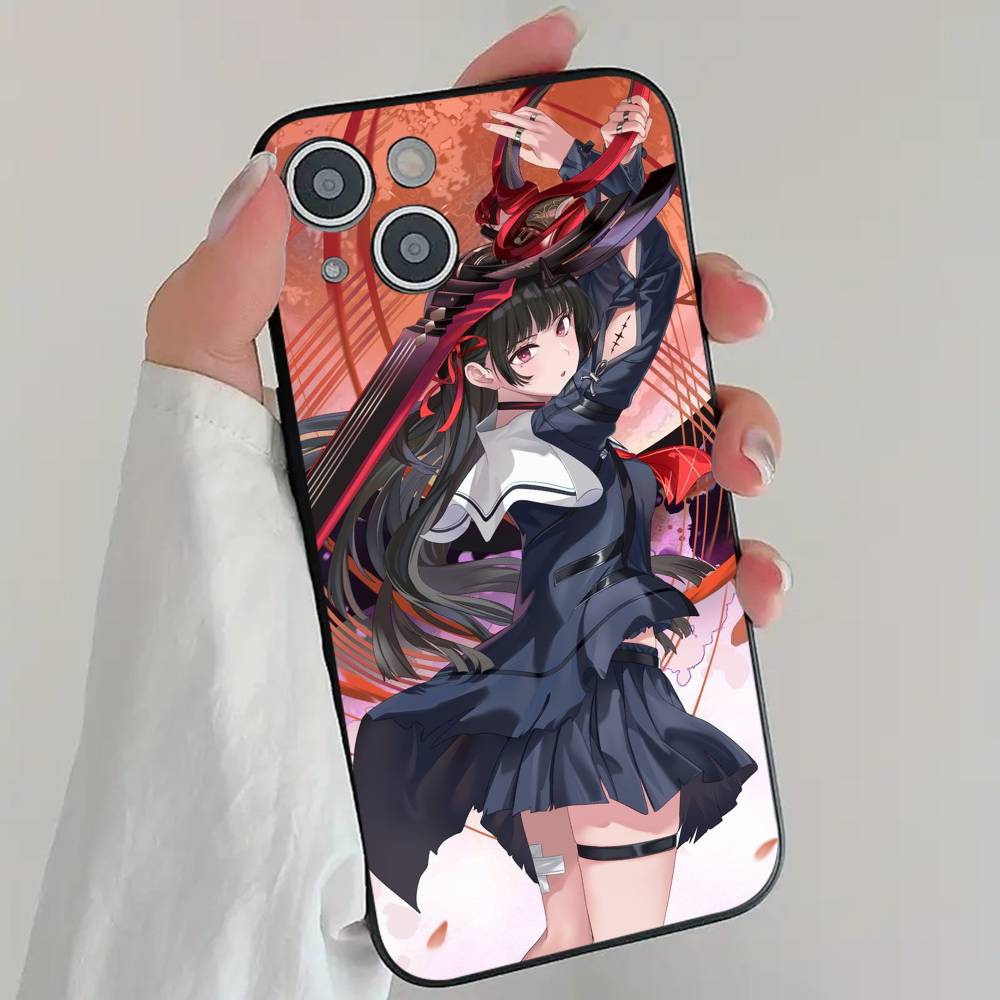 Anime Game W-Wuthering W-Waves Phone Case Cool Black Silicone Soft For IPhone 16 15 14 13 12 11 X XR Plus Pro Max Plus
