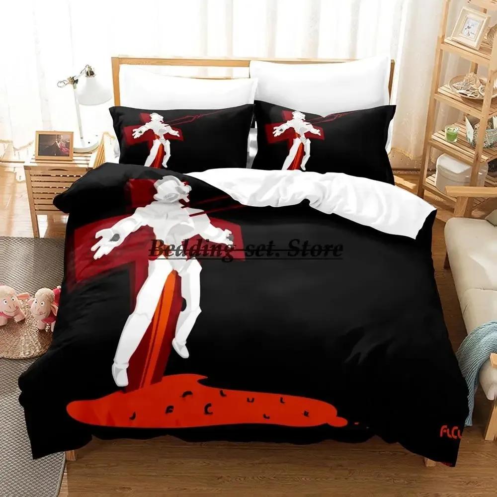 Flcl Alternative Bedding Set Single Twin Full Queen King Size Bed Set Aldult Kid Bedroom Duvetcover Sets 3D Anime Bed Sheet Set