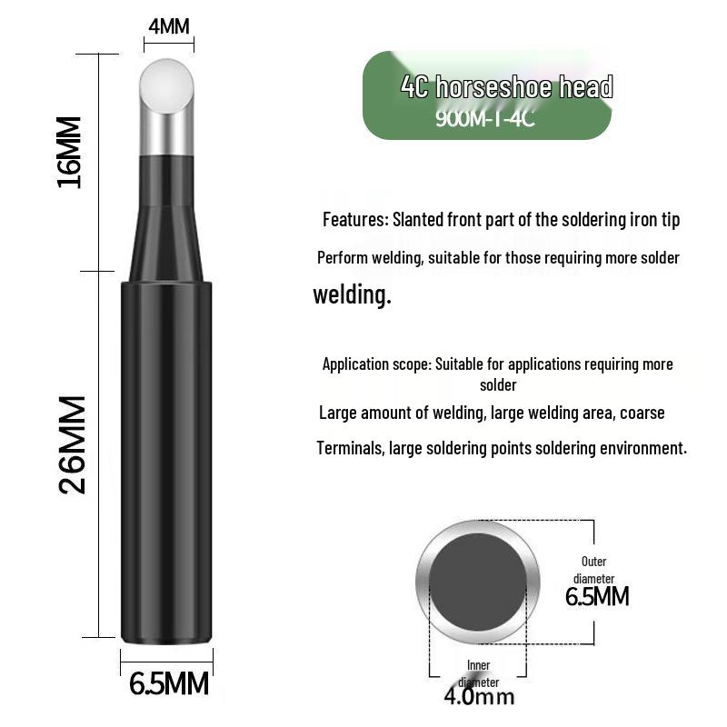 Black King Kong 936 Soldering Iron Tip - Constant Temperature, Internal Heating, Electric Soldering Station Tip.
