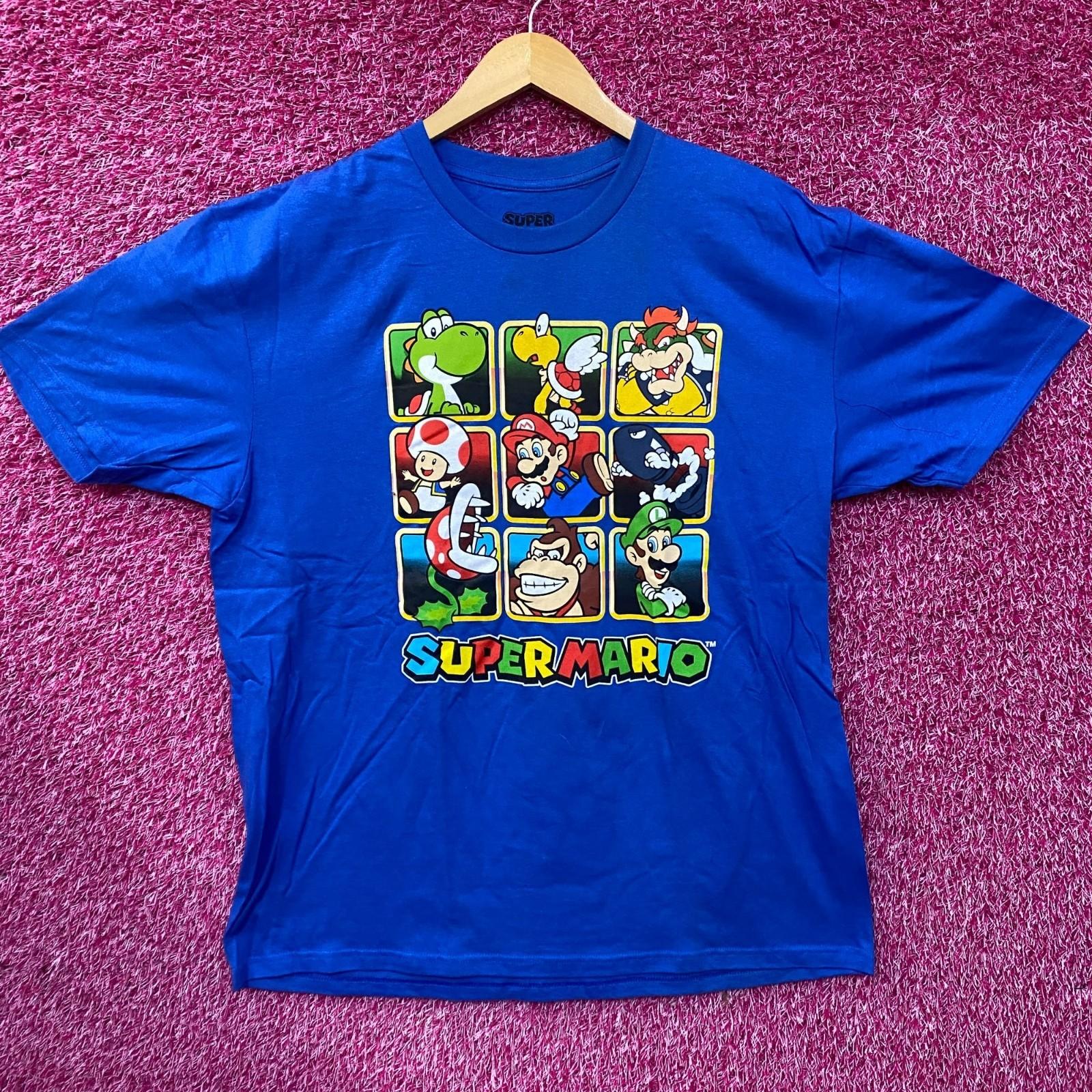 Nintendo Super Mario Golden Blue Graphic T-Shirt S