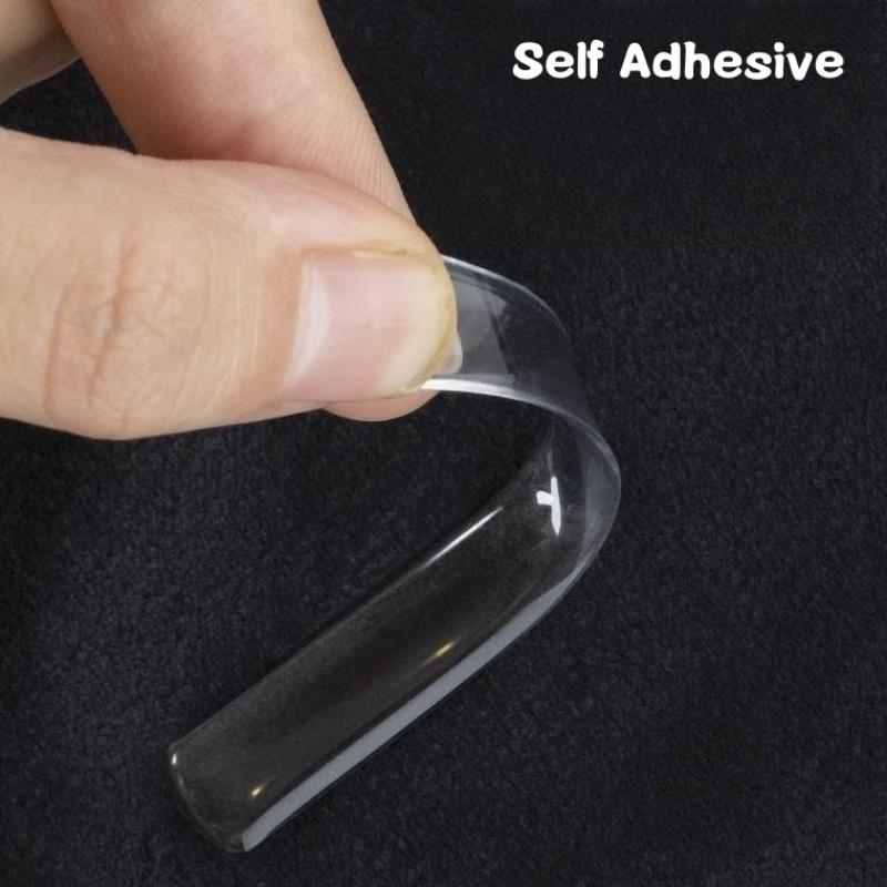 Round Transparent Soft Silicone Non-slip Door Stopper Muffler Wall Protector Self-adhesive Door Handle Bumper Protective Plug