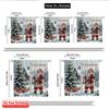 2pcs 2D flat printing Merry Christmas Popular Party Window Curtains Merry Christmas Snowing Santa House Fabric Without