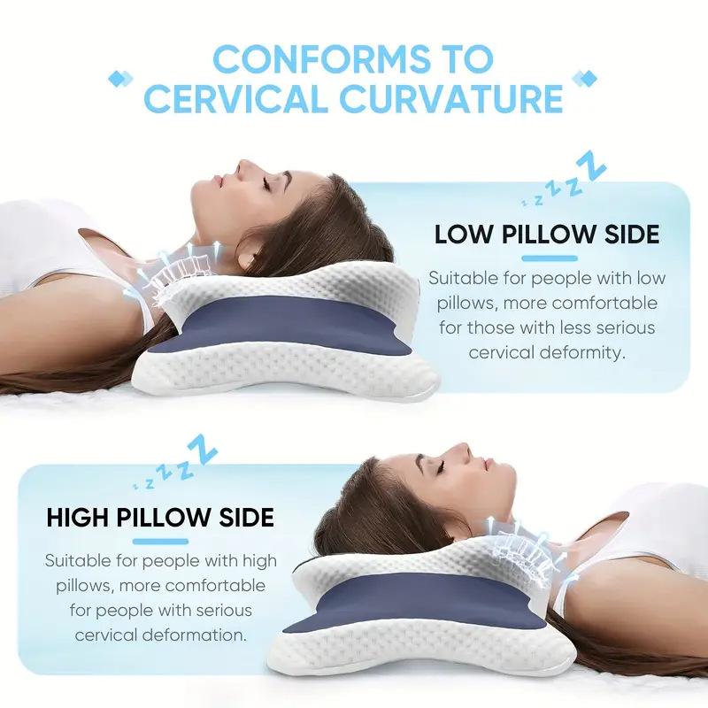 Cross-shaped Memory Foam Neck Pillow - Sleep Aid with High/Low Support