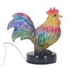 Stained Resin Rooster Table Lamp Night Light LED Animal Night Light for Home Decoration Bedside