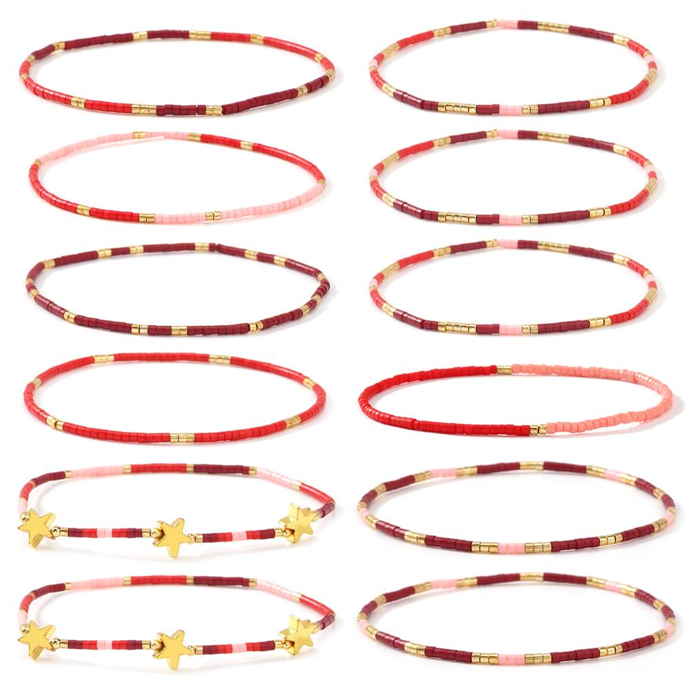 12pcs Cute christmas Rope Charm Girls Kids Bracelets Jewelry Friendship Gift