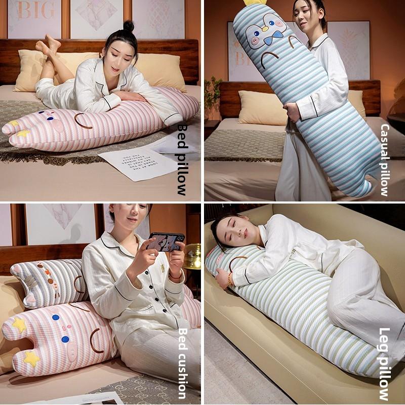 Cartoon Strip Long Pillow For Sleep And Relaxation With Pp Cotton Filling For Women And Children