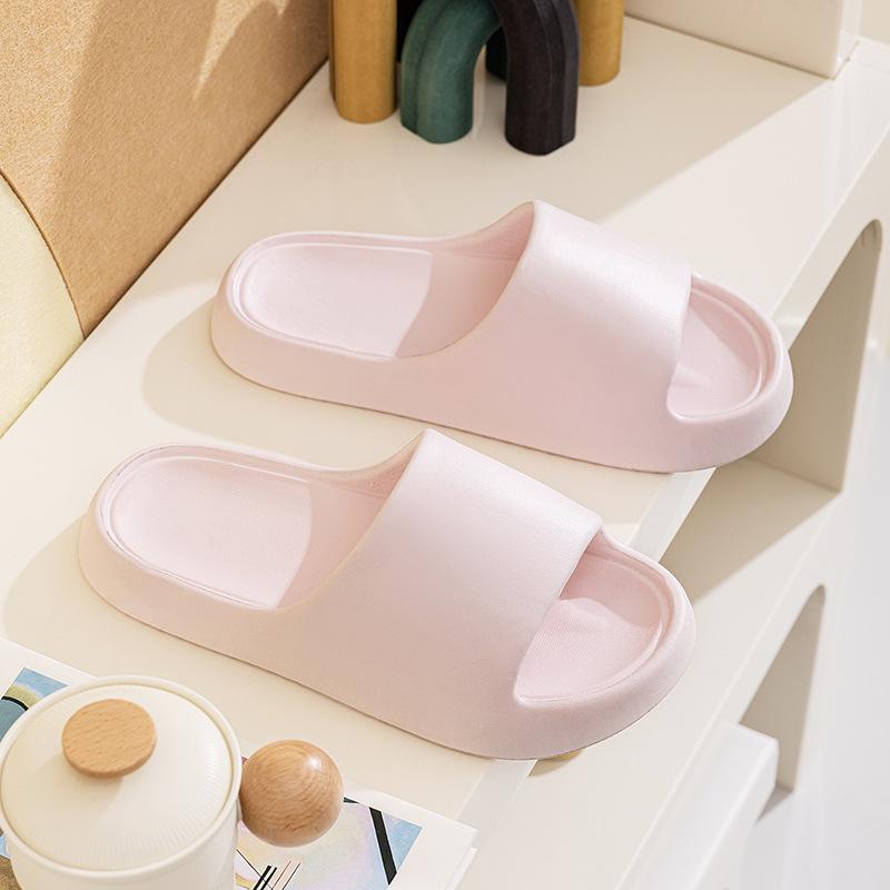 

Премиальные женские тапочки на толстой подошве, домашняя уличная обувь, нескользящие и дезодорирующие, летние домашние, для ванной комнаты, eva, прохладные тапочки, мужские 36-37 (recommended to buy one size larger) розовый