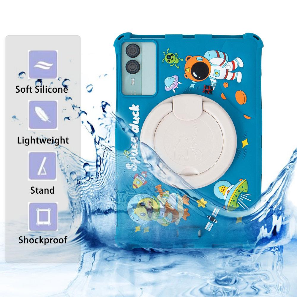 360 Drehbar Cartoon Weiche Silikonhülle Für Doogee T30 Pro T30SE 11'' Kinder Tablet Ständerhülle Mit Stiftschlaufe