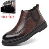 Fashion Man Shoes Classic Business Leather Chelsea Boots Ankle Boots Men Casual British Style Short High-Top Men Cotton Shoes