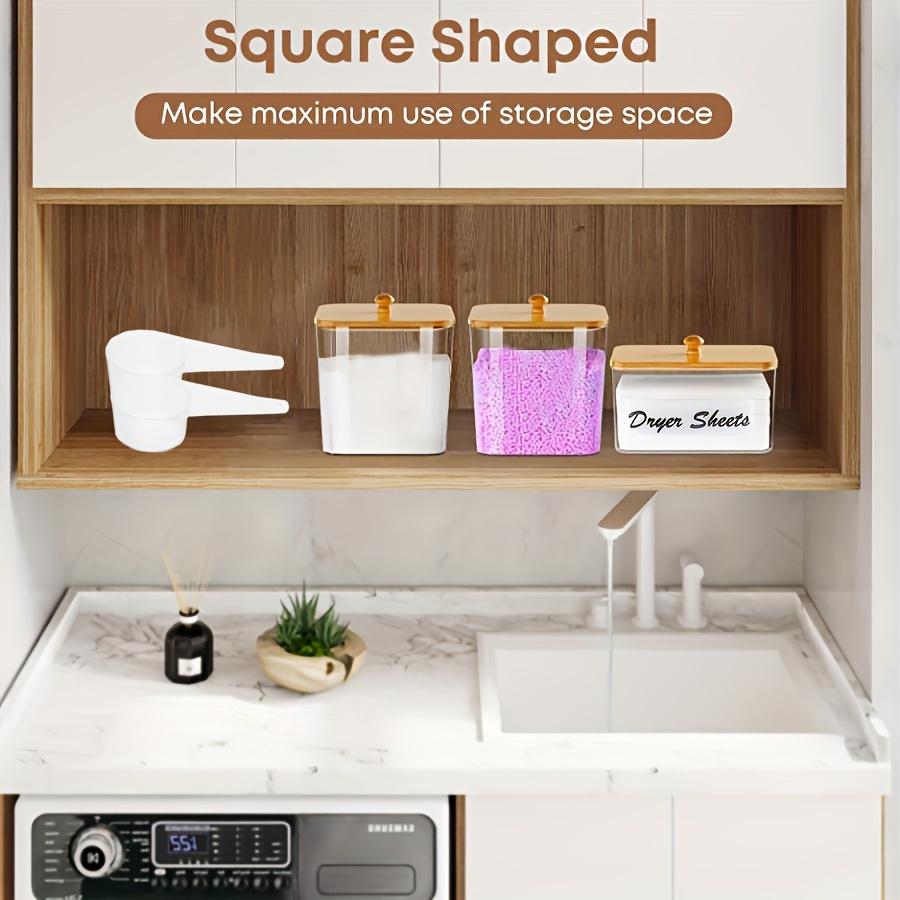 Laundry Room Organization Storage Containers Laundry Pod Containers and Dryer Sheet Holder with Lids and Labels Organizing