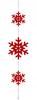 Christmas Winter Garland SNOWFLAKES Large Small Decoration Glamor Red