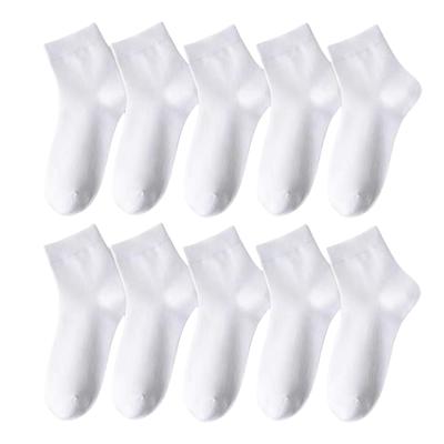 5Pairs Kids White Sock Baby Boy Girl Solid Breathable Cotton Socks Sport Sock 1-9Years