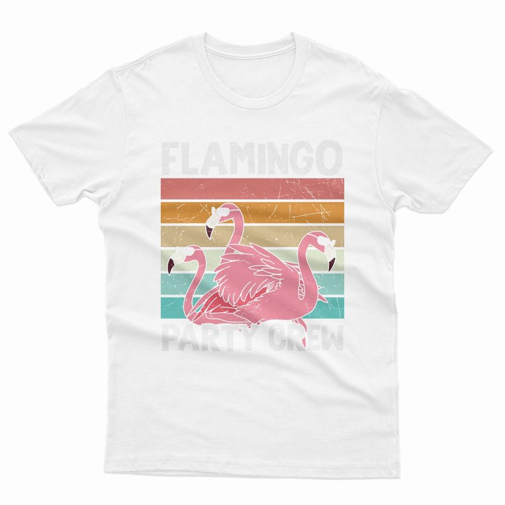 Flamingos Party Crew Pink Lesser flamingos Funny Bird Lover T Shirt P1OrA S