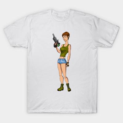 T-shirt Femme Action Girl Imprimé Harajuku Kawaii T-shirt Été Manches Courtes T-shirt Femme Haut