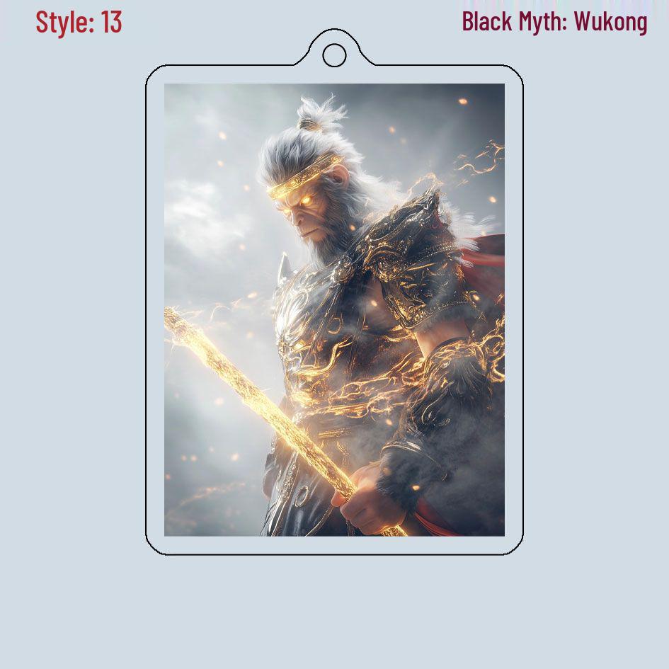 Black Myth Wukong Double-Sided Acrylic Keychain and Luggage Tag - Customizable with Images