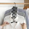 Multifunctional Non-Slip Sponge Layered Space-Saving Clothes Rack for Wardrobe.