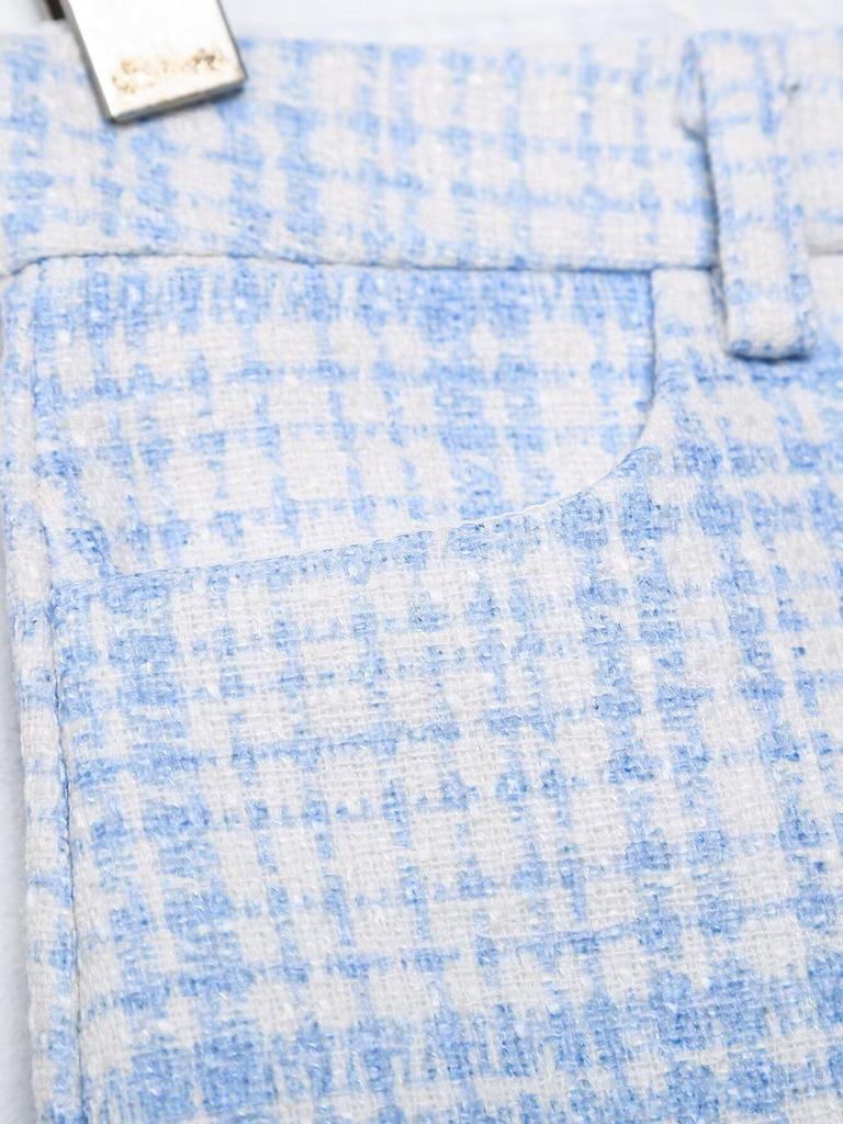 2024 Women's Winter Textured Casual Suit Jacket & Shorts - European & American Style