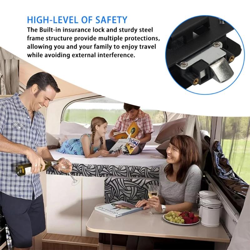 Strong Plastic & Alloy Lock Universal Door Lock Vibration Resistant Locking for Camping Trailers Marine Doors