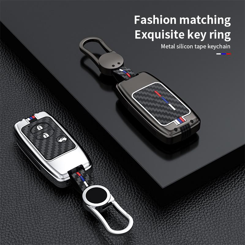 Metal Key Shell for Toyota Camry, Crown, Reiz, Prado, Land Cruiser (Old Models) with Snap Button