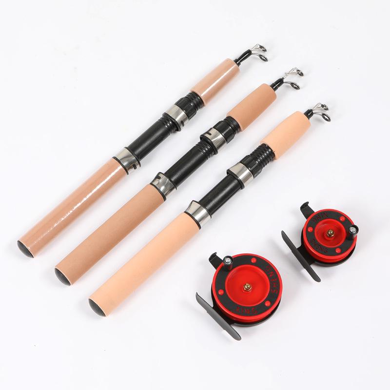 Mini Telescopic Ice Fishing Rod - 55cm/65cm/75cm Winter Rod