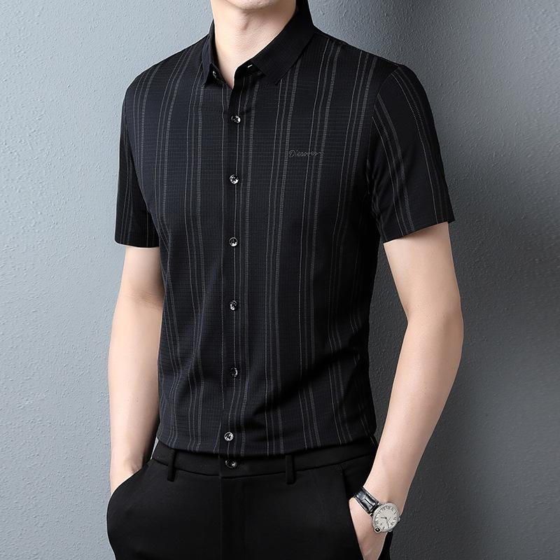 

Летняя новая бесшовная простая рубашка с коротким рукавом, футболка для молодежи среднего возраста XXXL