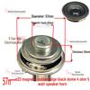 57mm Iron Shell 5W 8 Ohm Loud Magnet Speaker with Full Paper Cone for Radio Broadcast