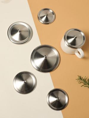 "Durable Japanese Stainless Steel Round Mug Cover - Shatter & Heat Resistant, Easy To Clean, Portable Design."