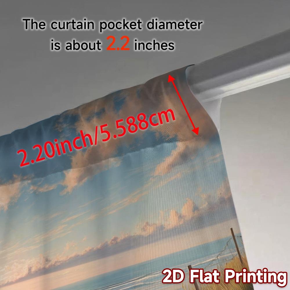 2pcs   2D FLAT PRINTING Curtains (Without Rod) Sunset Dunes Popular Curtains Durable Polyester Curtains All Seasons Perfect for