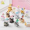 HUIQIBAO MINI Cute Pet Balloon Cat Dog Micro Building Block Set City Cartoon Animal Diamond Home Decoration Bricks Toys Adult