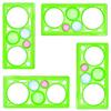 4pcs 20x11cm Transparent Drawing Rulers, Rotating Geometric Pattern Sketching Templates, Reusable Practical Drafting Tools