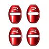 Lijk1 4Pcs Metal Car Door Lock Cover Protective Buckle Cover Sticker Tire Valve For VW GTI Polo Golf MK6 Passat Tiguan Arteon Jetta CC