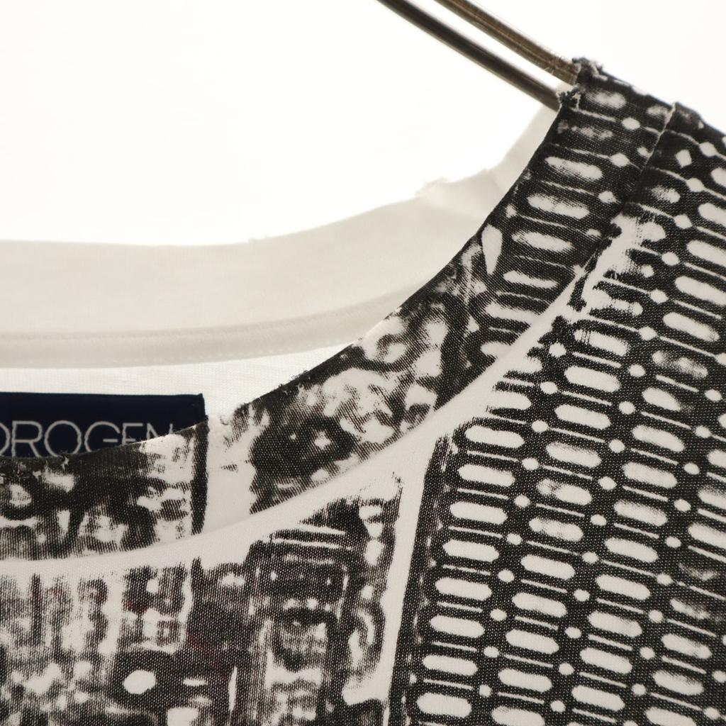 Hydrogen Made In Italy Skull Print Short Sleeve Vintage Processing T-shirt Men's Used