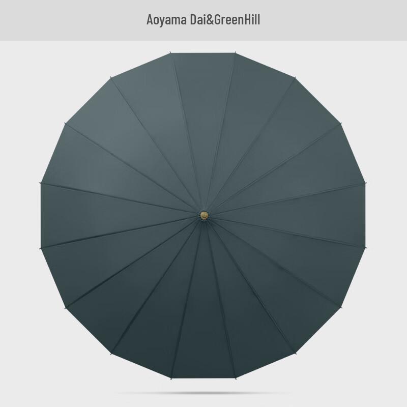 MAYDU 16-Rib Reinforced Long Handle Umbrella
