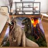 Tappeto Realistico con Stampa di Dinosauri e Sfondo di Eruzione Vulcanica per Decorazione della Stanza dei Bambini" Adatto per l'uso come antiscivolo1 per1stanza e divani della camera da letto