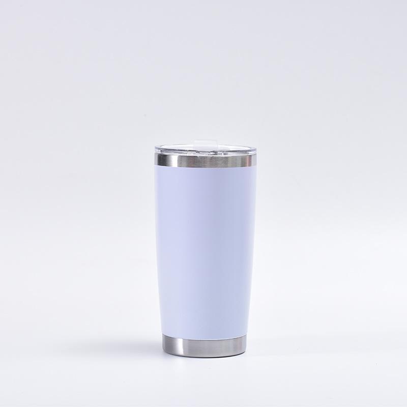 

Кружка для кофе 20 унций Термокружка Тамблер с крышкой Нержавеющая сталь Вакуумная изоляция Двойная стенка Кружка для кофе 20oz белый
