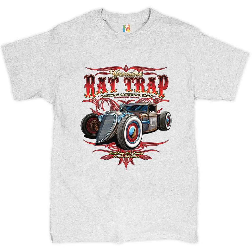 Genuine Rat Trap Route 66 Vintage Hot Rod Old School TShirt Summer Cotton ONeck Short Sleeve Mens T Shirt New S3XL