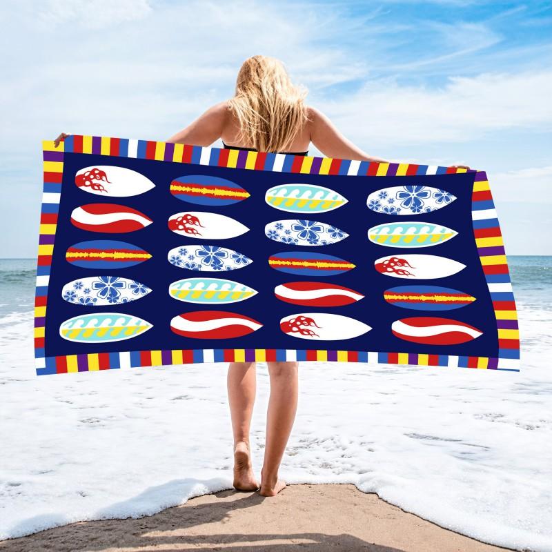 Ultra Absorbent Microfiber Beach Towel With Sea Turtle Print Quick Dry Large Size 70x140cm Pool Vacation Travel