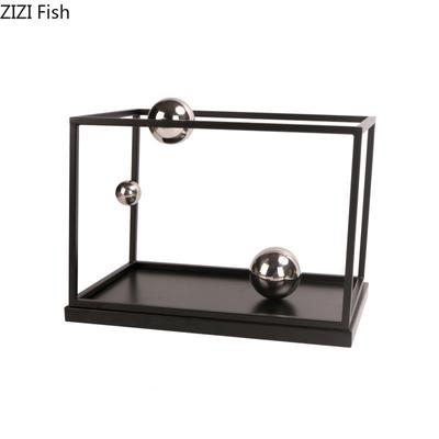 Rechteckige Metallkugel-Dekoration Schreibtischdekoration Kunst Kreativer Geometrischer Rahmen Handwerk Moderne Raumästhetische Dekoration