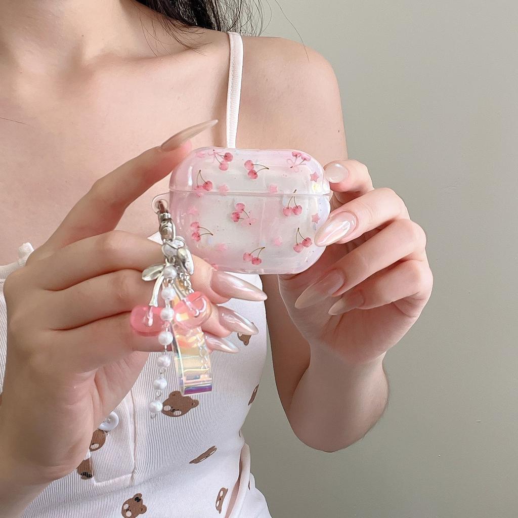 Smudge star cherry pendant for AirPods 1 /1 protective case pro1 wireless bluetooth 1/1st generation earphone case