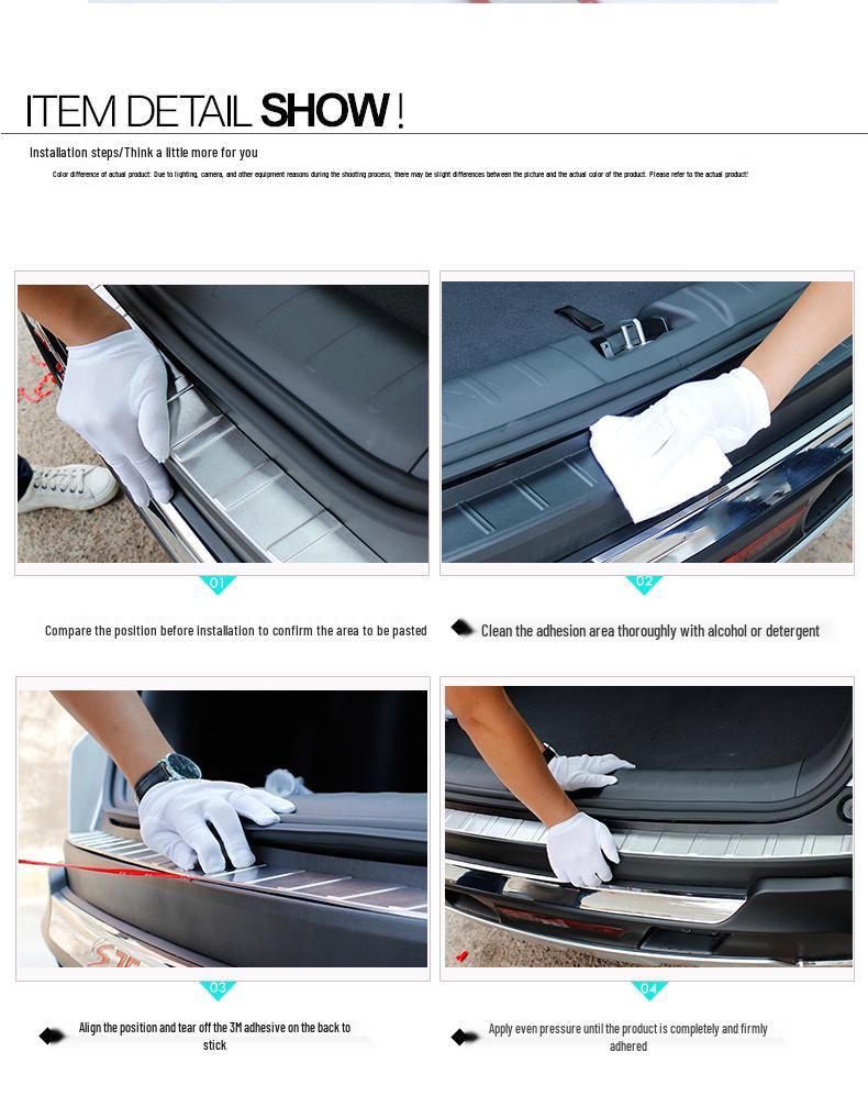 Outai Decorative Rear Guard Plate Trim for 2015-16 Cruze Trunk