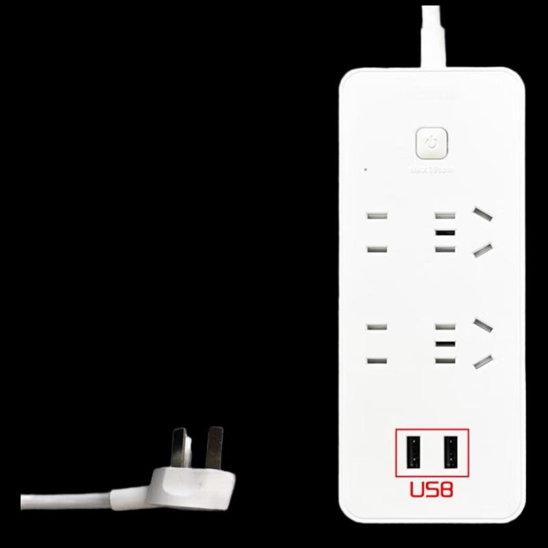 Bull 4-Outlet Power Strip with Dual USB & Master Switch