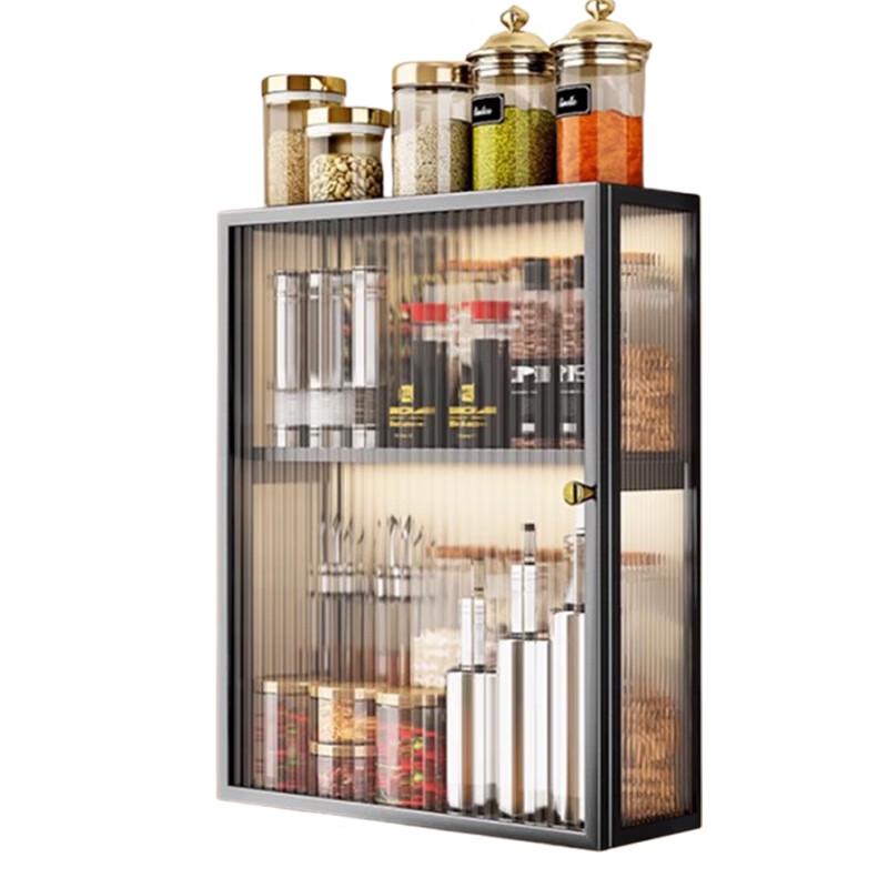 Dustproof Wall-Mounted Storage Shelf with Door