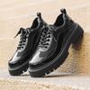 Italian Men Quality Patent Leather Fashion Business Shoe Classic Thick Bottom Punk Design Derby Shoes Perfect Daily Outdoor Shoe