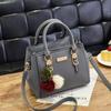 Yogodlns Women Beading Pendant Handbag Ladies Embossed Shoulder Bag Ladies Messenger Bag Hairball Bags High Quality Bag