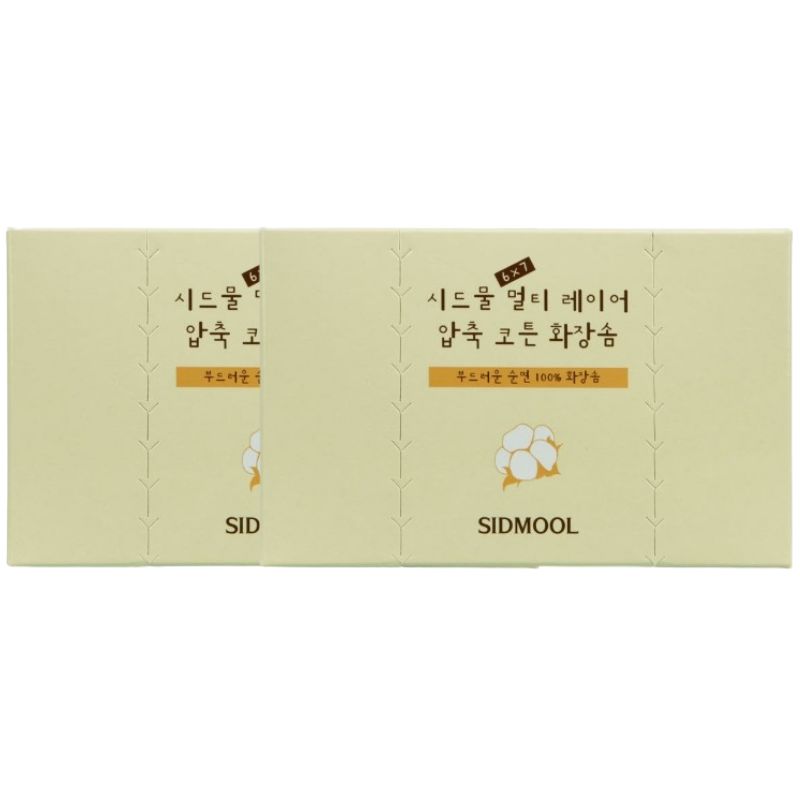 SIDMOOL 6x7 Multi Layer Compressed Cotton Pads 50 Sheets 60x70mm 100% Cotton Facial Toner Skincare Soft Thick Cotton Pads