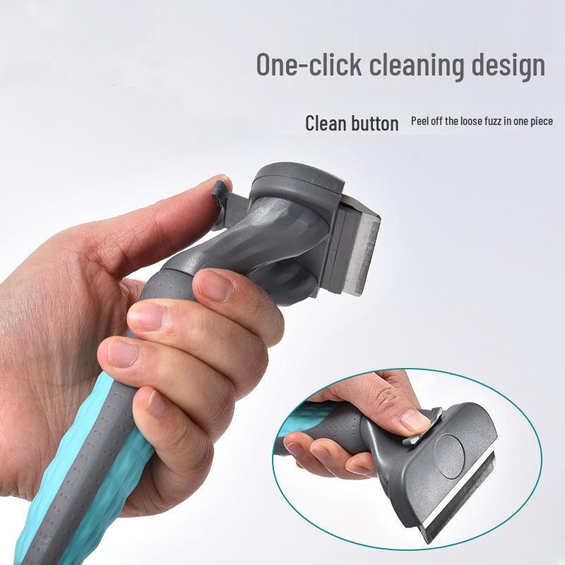 In Stock Press-Type Pet Hair Removal De-Shedding Comb for Cats and Dogs