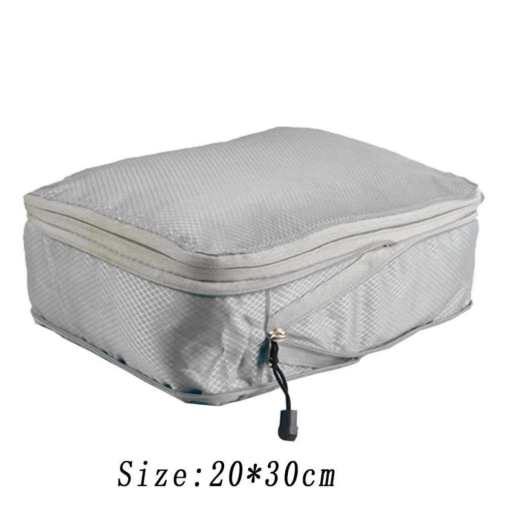 Luggage Organizer Set Travel Compression Packing Cubes Suitcase Zipper Foldable Storage Bag for Clothes Shoes Accessories