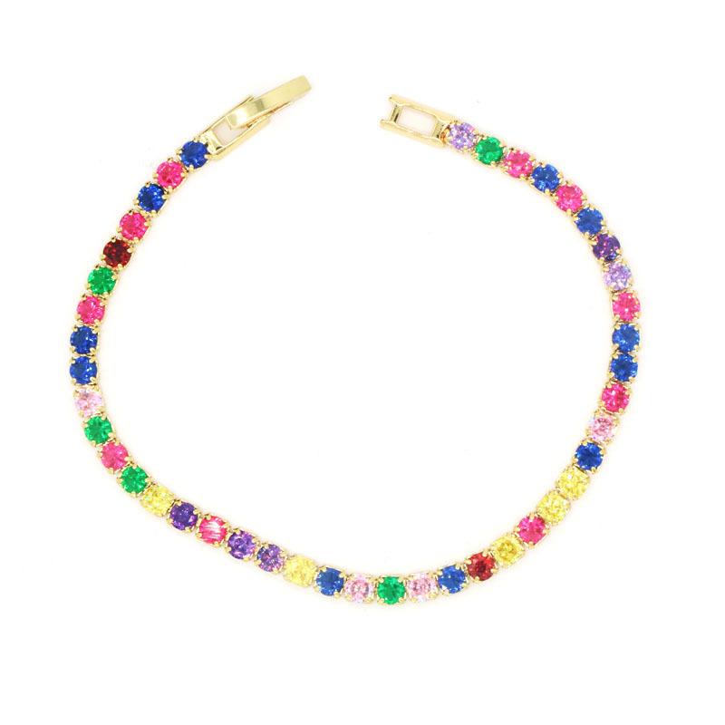 Zircon bracelet women s jewelry colorful square full diamond bracelet bracelet