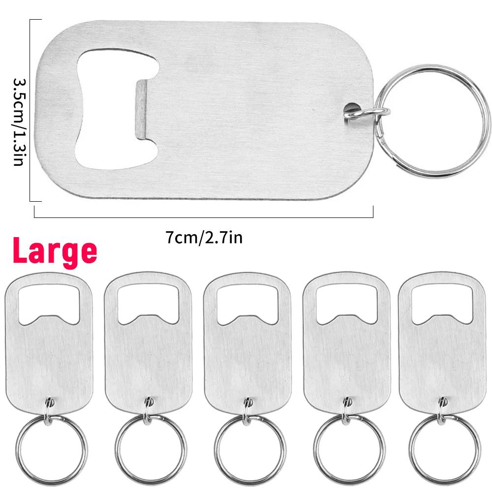 Metal Portable Creative Stainless Steel Bottle Opener Keychain Soda Drink Starter Portable Bottle Openers Bar Key Chain Pendant