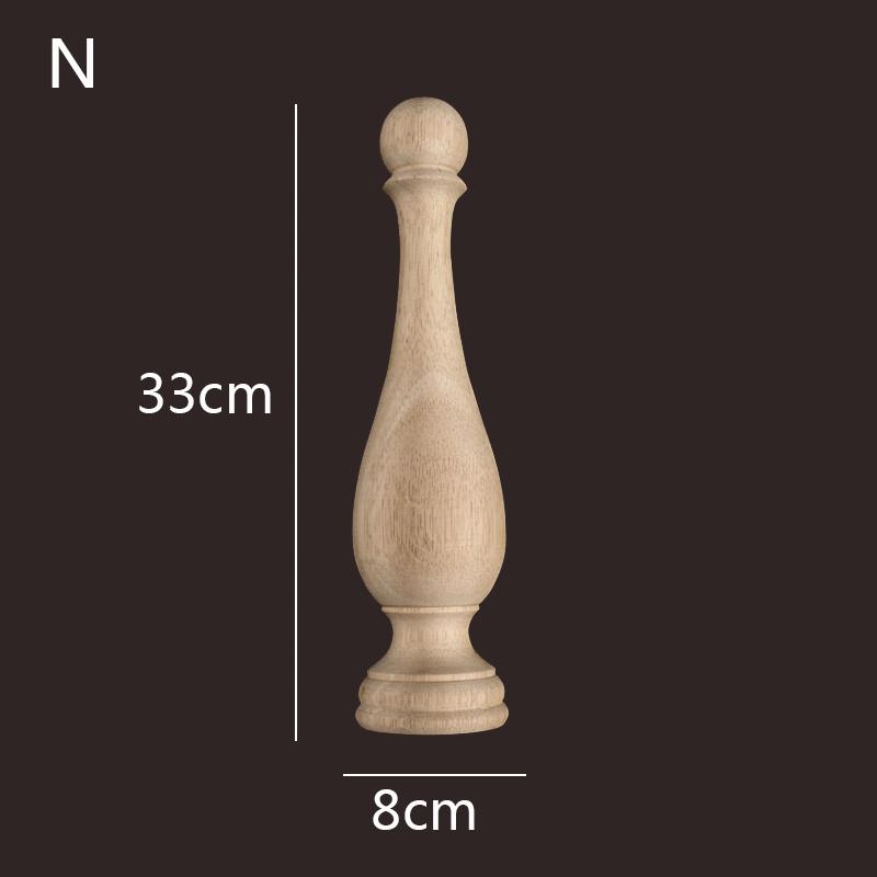 Escultura em madeira Arca Perna Circular Pé de madeira Móveis Bola cilíndrica Aplique Kawaii Decoração de quarto Decoração de escada de leão de madeira